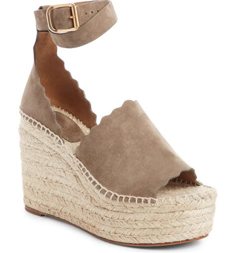 chloe lauren espadrille wedge sandal|chloe sandals and espadrilles.